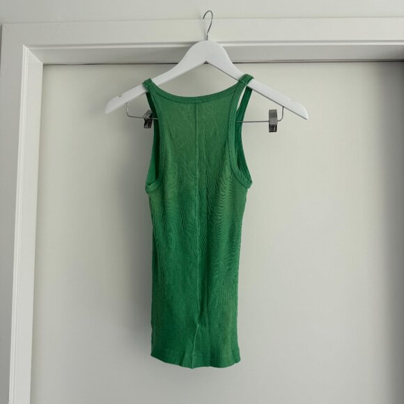 Re/Done Green Hanes Tank - Picture 3 of 3